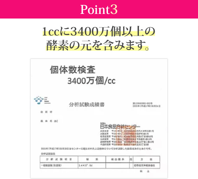 1ccに3400万個以上の酵素の元を含みます。